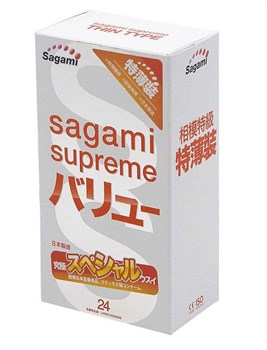 Ультратонкие латексные презервативы Sagami Xtreme Superthin, 24 шт
