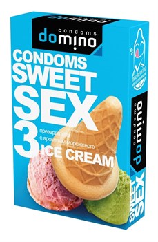 Презервативы для орального секса DOMINO Sweet Sex с ароматом мороженого, 3 шт