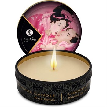 Массажная свеча Shunga Rose Petals с ароматом розы, 30 мл