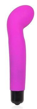 Ярко-розовый изогнутый вибромассажер точки G - 10,5 см