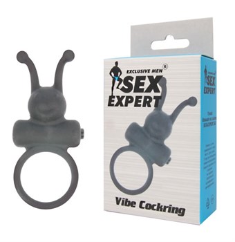 Эрекционное кольцо с усиками и вибрацией Sex Expert