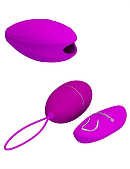 Виброяйцо Hyper Egg с дистанционым пультом и силиконовым чехлом, фиолетовое
