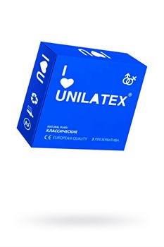 Презервативы Unilatex, natural plain, гладкие, классические, 19 см, 5,4 см, 3 шт