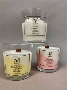 Натуральные ароматизированные свечи ручной работы Valentayn в ассортименте