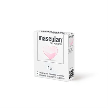 Презервативы Masculan Pur Ультратонкие с увеличенным количеством смазки, 3 шт.