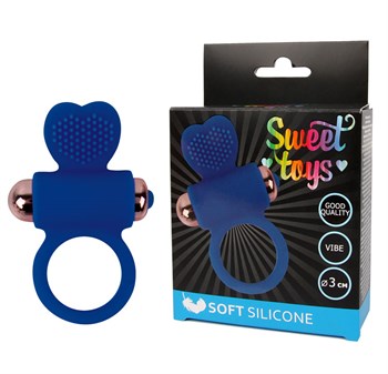 Синее виброкольцо Sweet Toys ST-40133-2