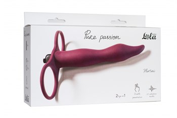 Вибронасадка для двойного проникновения Pure Passion Flirtini Wine red 1204-02lola-11
