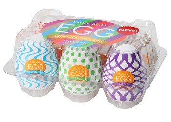 Набор из 6 мастурбаторов Tenga EGG IV с различным рельефом EGG-VP004