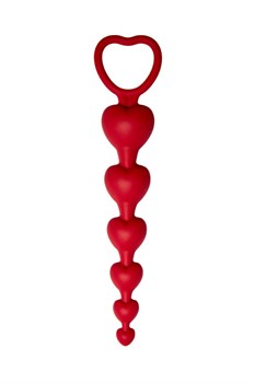 Красная анальная цепочка Love Beam, 18 см 105511