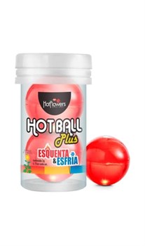 Возбуждающий лубрикант HOT BALL PLUS в виде двух шариков (Холод-Горячо) HC589