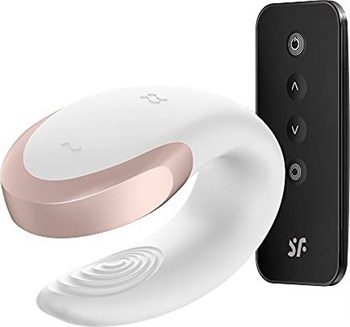 Вибратор для пар Satisfyer Double Love с управлением через пульт  (белый) J2008-17WHT