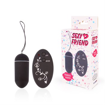 Черное виброяйцо Sexy Friend с 10 режимами вибрации SF-70196-1