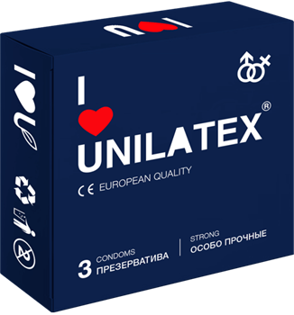 Ультрапрочные презервативы Unilatex Extra Strong - 3 шт. 3019Un