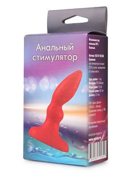 Красный анальный стимулятор, 10х3 см 65201BXDD