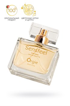 Туалетная вода с феромонами Orgie SENSFEEL, для мужчин, 50 мл 51744