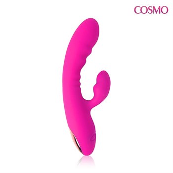 Вибратор с клиторальным отростком Cosmo, 20 см CSM23055
