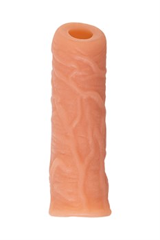 Открытая насадка-реалистик с подхватом мошонки Nude Sleeve M - 15,6 см NS 001-M