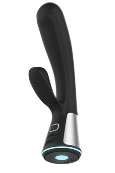 Чёрный интерактивный вибратор Kiiroo Ohmibod Fuse, 18 см 16921