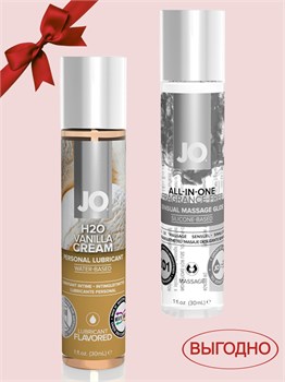 Комплект лубрикантов Sistem Jo съедобный + массажный SJO22-2