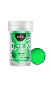 Съедобный лубрикант AROMATIC HOT BALL в виде двух шариков (Мята) HC585