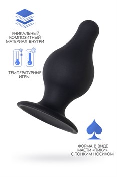 Анальная втулка Erotist Spade L, сайлекспан, чёрный, 11 см 541323