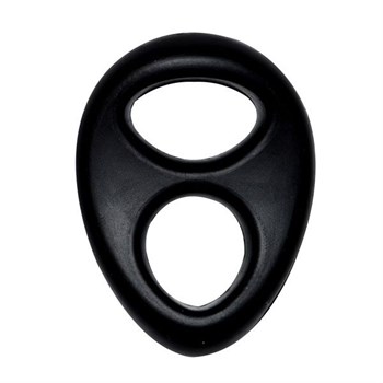 Черное двойное эрекционное кольцо на пенис RINGS LIQUID SILICONE 21524