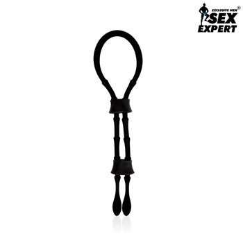 Черное лассо на пенис SexExpert SEM-55155