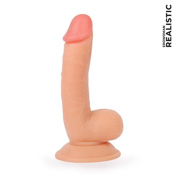 Фаллоимитатор с мошонкой Erowoman, 18х3,5 см ER-30062