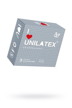 Презервативы Unilatex, dotted, латекс, точечные, 19 см, 5,4 см, 3 шт 3017