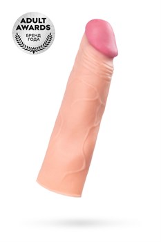 Насадка на пенис TOYFA A-Toys, SoftSkin, телесный, 16,5 см 863006