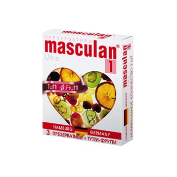 Презервативы Masculan Ultra 1 Тутти-Фрутти (Tutti-Frutti), 3 шт 11958