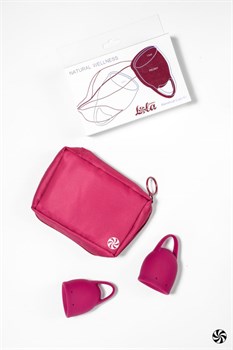 Набор из 2 менструальных чаш Peony (малиновый) 4000-03lola