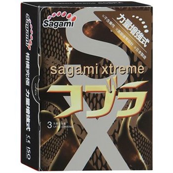 Суженные к основанию презервативы Sagami Xtreme Cobra - 3 шт. 143152
