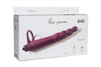 Вибронасадка для двойного проникновения Pure Passion Bramble Wine red 1201-02lola