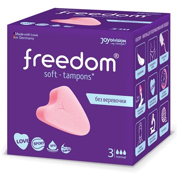 Женские гигиенические тампоны без веревочки FREEDOM normal, 3 шт 12230