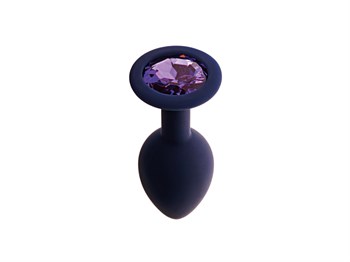 Силиконовая анальная пробка с кристаллом Gamma (S), 7,2х2,8 см 106135-1