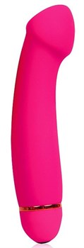 Розовый изогнутый вибратор COSMO, 17 см CSM23111