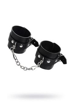 Наручники Pecado BDSM, однослойные натуральная кожа, черные 02101