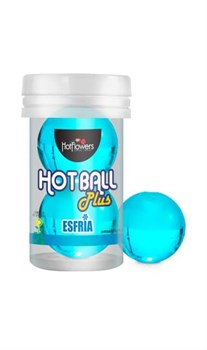 Возбуждающий лубрикант HOT BALL PLUS в виде двух шариков (Охлаждающий) HC591