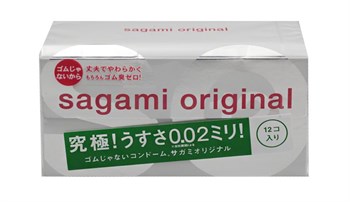 Ультратонкие полиуретановые презервативы Sagami Original 0.02, 12 шт SOriginal12