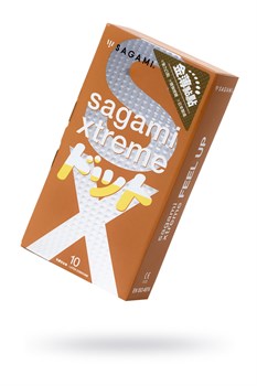 Презервативы Sagami, xtreme, feel up, латекс, 19 см, 5,3 см, 10 шт. 727/1