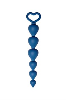 Синяя анальная цепочка Heart Ray, 17,5 см 105512