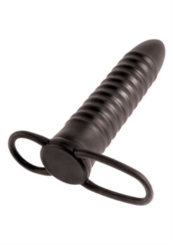Рельефная насадка на пенис для двойной стимуляции Ribbed Double Trouble - 16,5 см PD4459-23