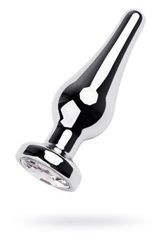 Металлическая анальная втулка с кристаллом Metal by TOYFA, 10х3 см 10T-00009534