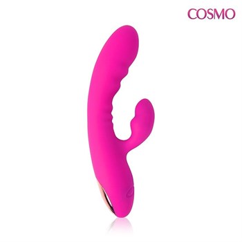 Вибратор с клиторальным отростком Cosmo, 20 см CSM23055