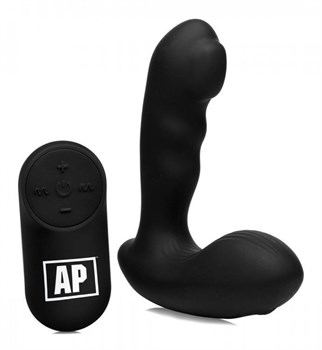 Чёрный стимулятор простаты Alpha-Pro, 11,9х3,3 см XRAG151