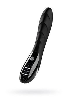 Вибратор с электростимуляцией Sizzling Simon Black Edition - 27 см. 46872