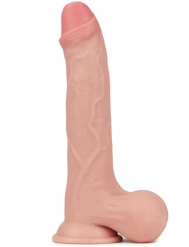Фаллоимитатор на присоске Sliding Skin Dual Layer Dong, телесный, 45х245 мм LV317007
