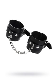 Наручники Pecado BDSM, однослойные натуральная кожа, черные 02101
