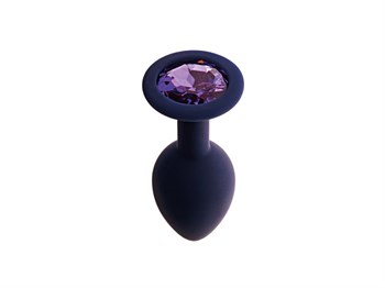 Силиконовая анальная пробка с кристаллом Gamma (S), 7,2х2,8 см 106135-1